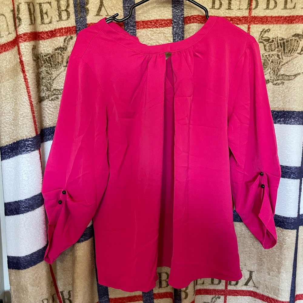 Allegra K Fuchsia Women's Blouse